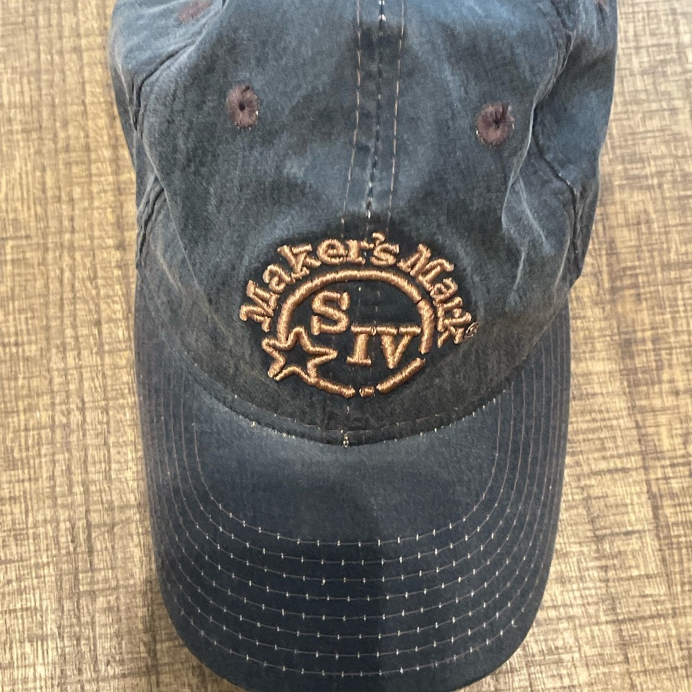 Makers Mark Whiskey Brand Cap with Brown Logo
